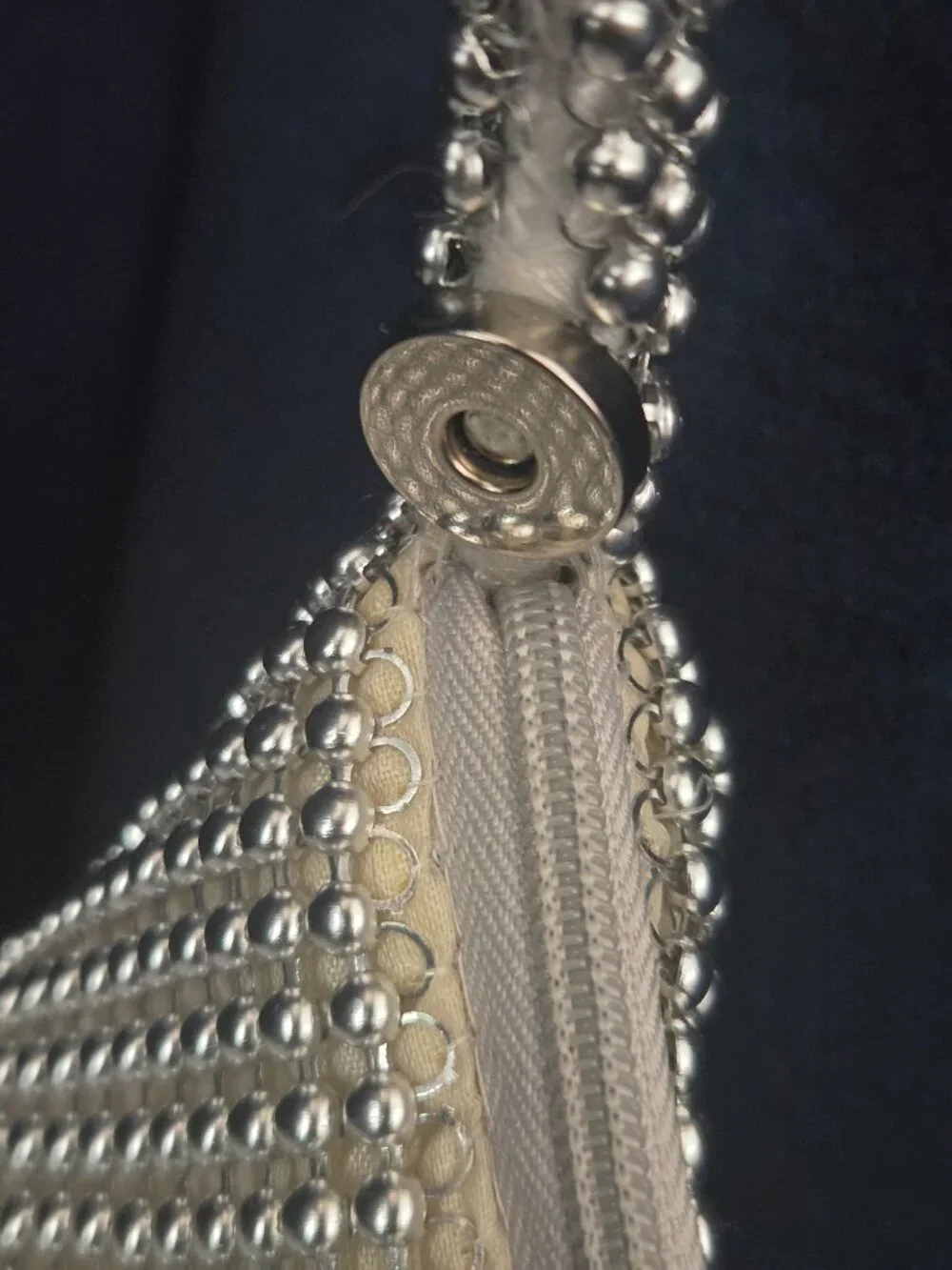 2 Chic metallic beaded mini handbag - DISCONTINUED